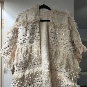 Ulla Johnson White Cotton Poncho